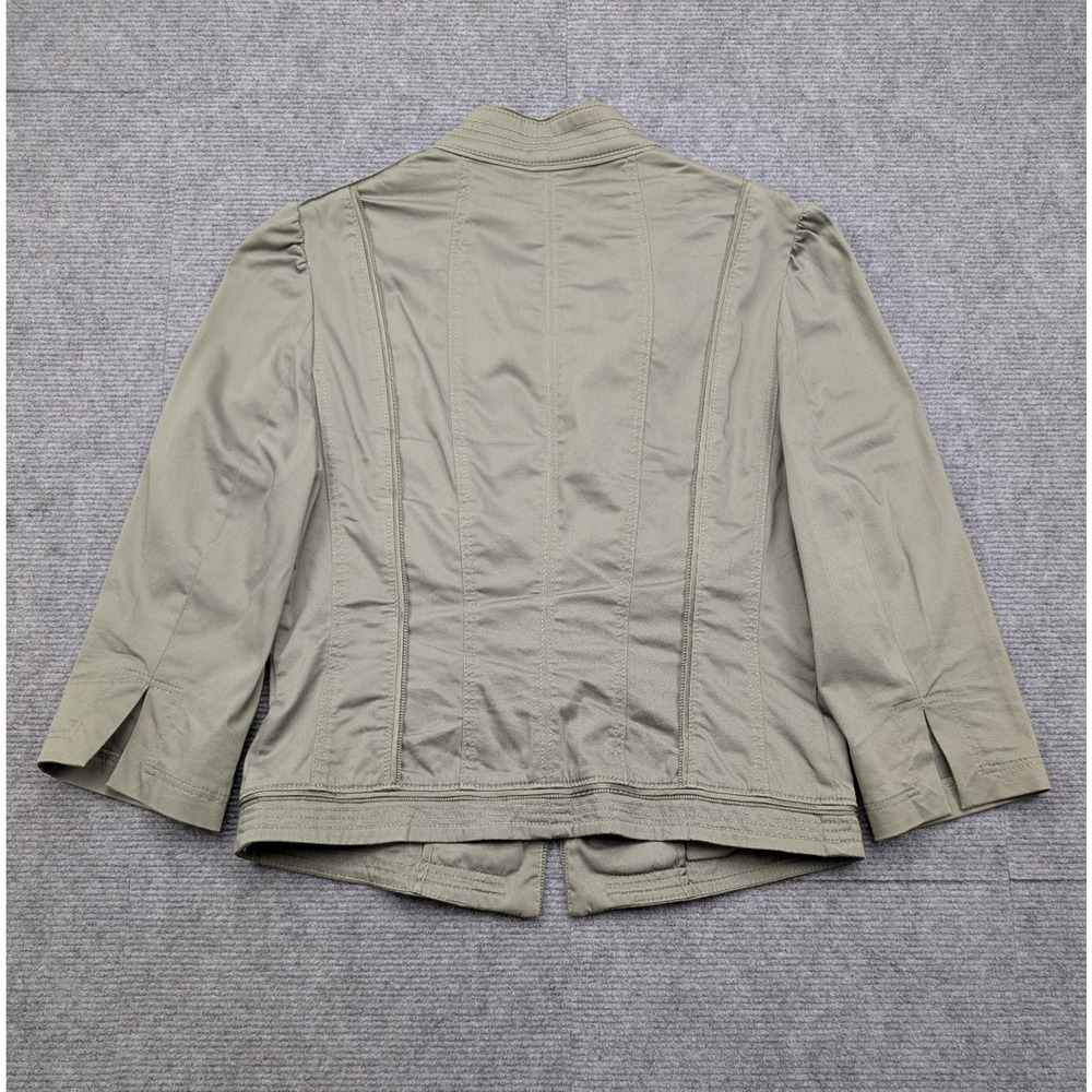 WHBM Military Style Jacket Womens 8 Army Green 90s Camp Vintage Y2K - Picture 9 of 9